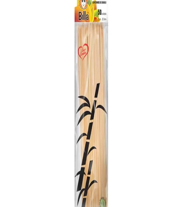 Imagem de capa de Espeto Bambu 25cm 3mm Billa 50un